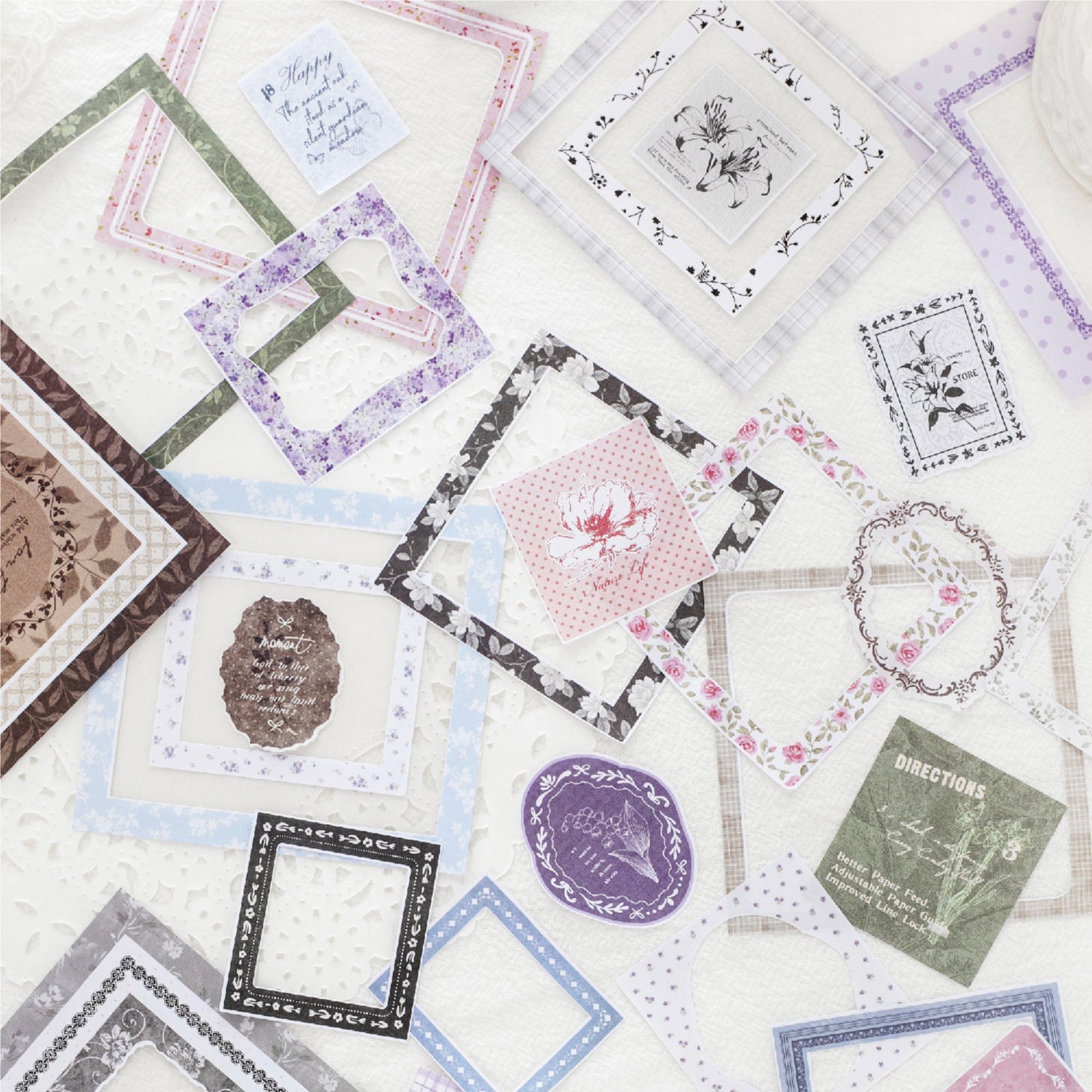 The Jacquard Duet Frame Paper Stickers -4Pcs each pack