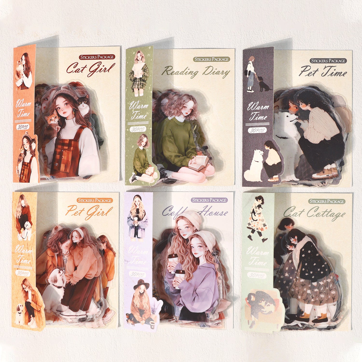 0318 Warm Time Series Sticker -30Pcs each pack