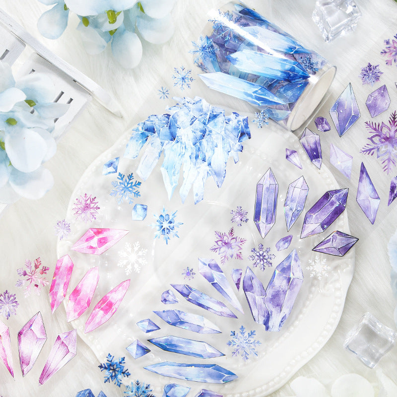 T-144- Ice crystal snowflake PET tape -6cm*2m
