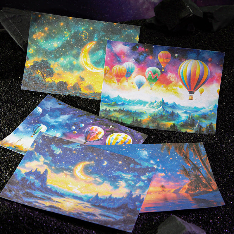 0611 Starry sky Washi sticker -5Pcs each pack