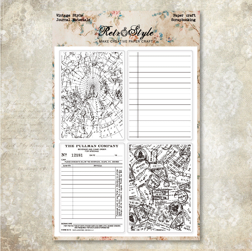 Vintage background stamp 15*20CM