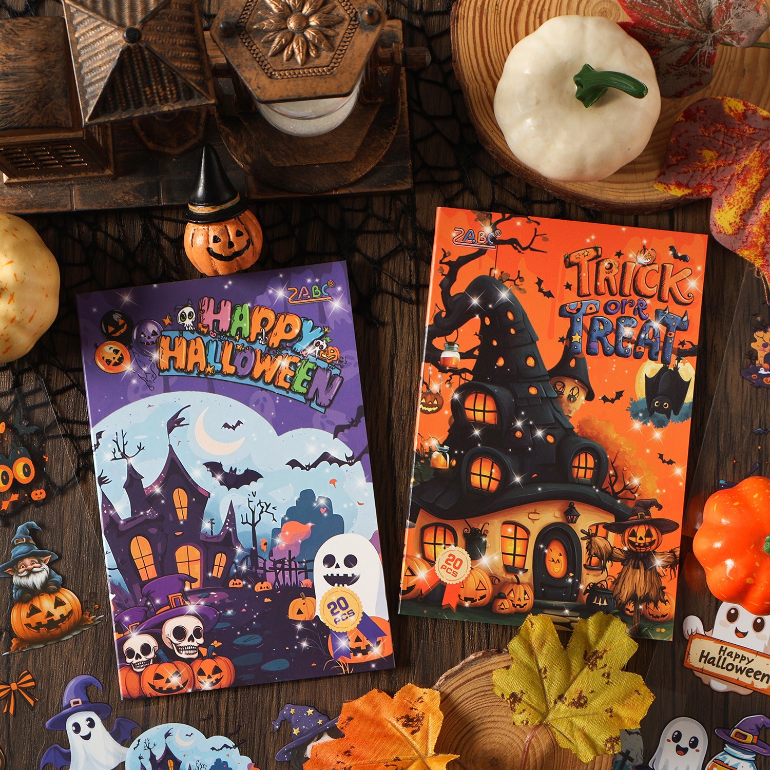 0808 Halloween Castle PET Sticker Book -20Pcs each pack