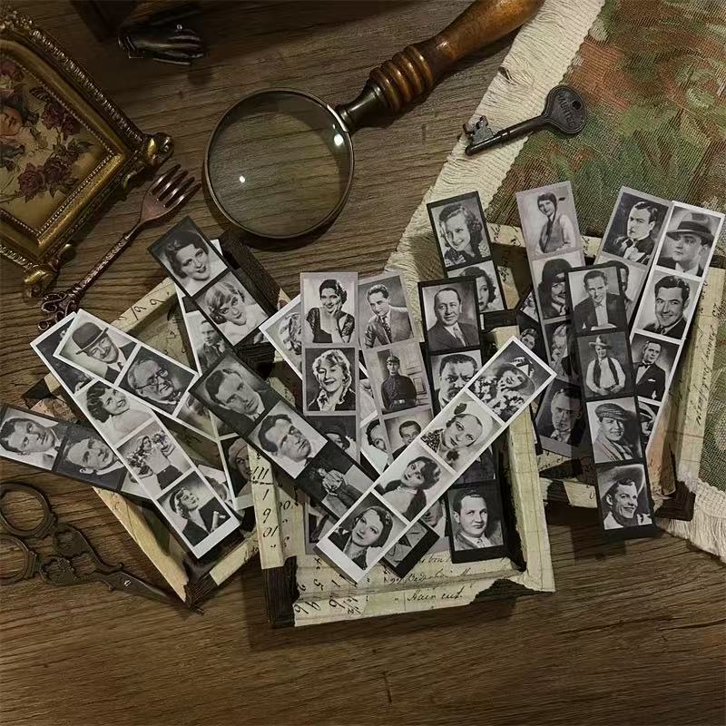 1Retro portrait film sticker -20Pcs each pack