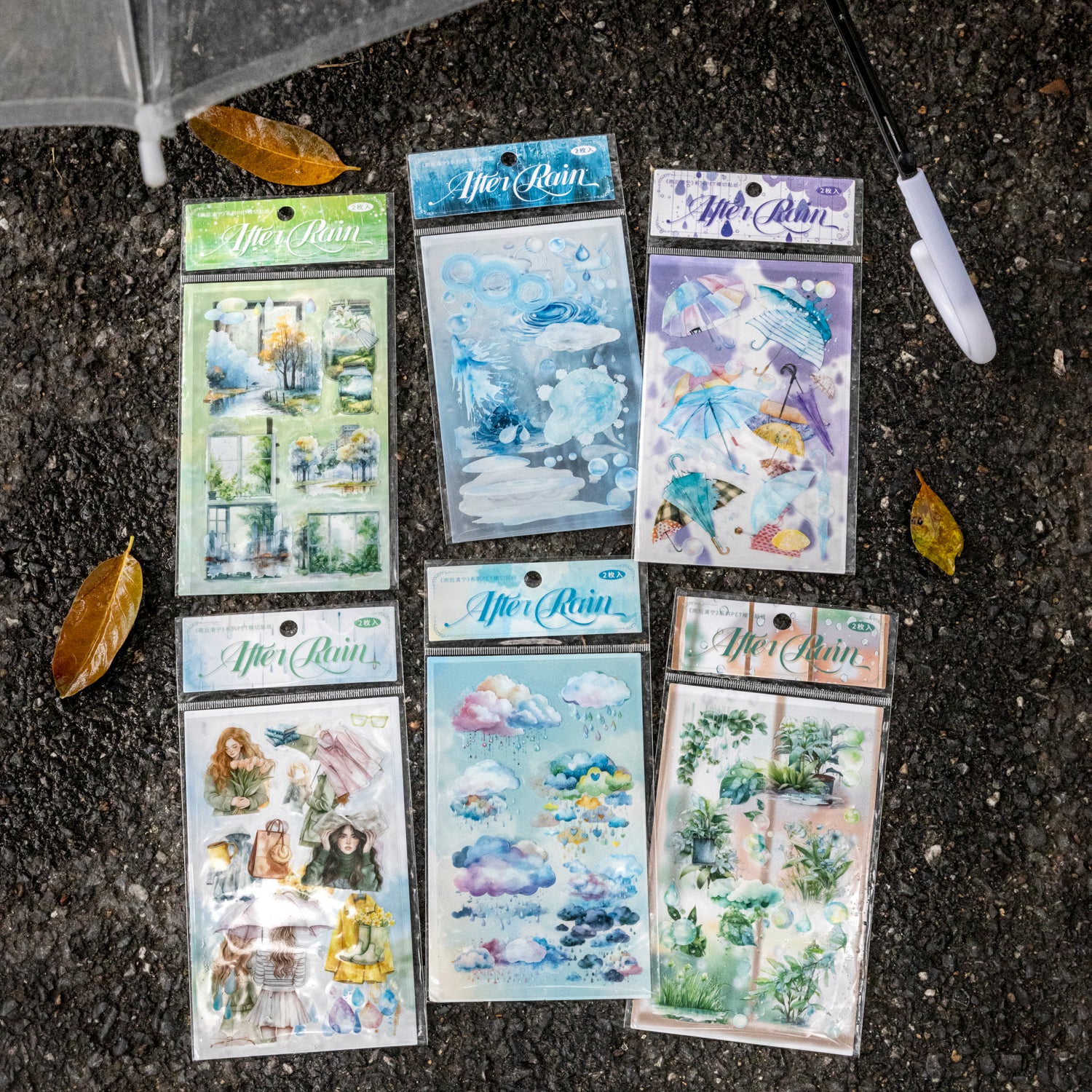 0317 After rain Series Sticker -2Pcs each pack
