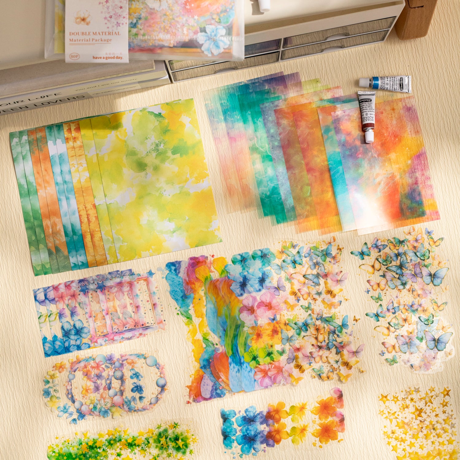 0603 Watercolor Mixed pack -80Pcs each pack