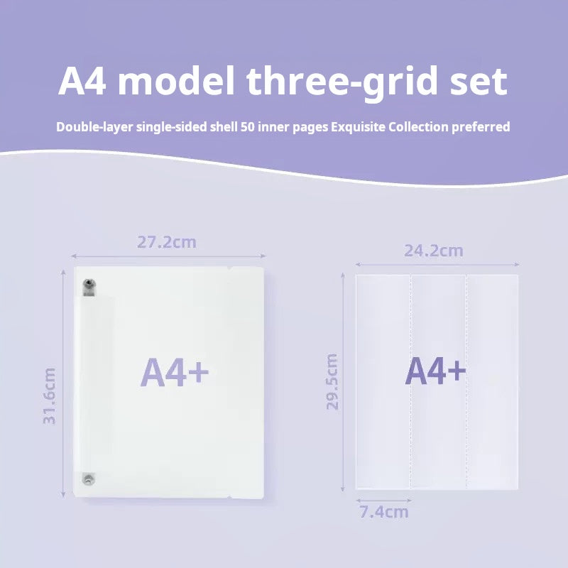 A4 tape storage book with 50pcs insert pages