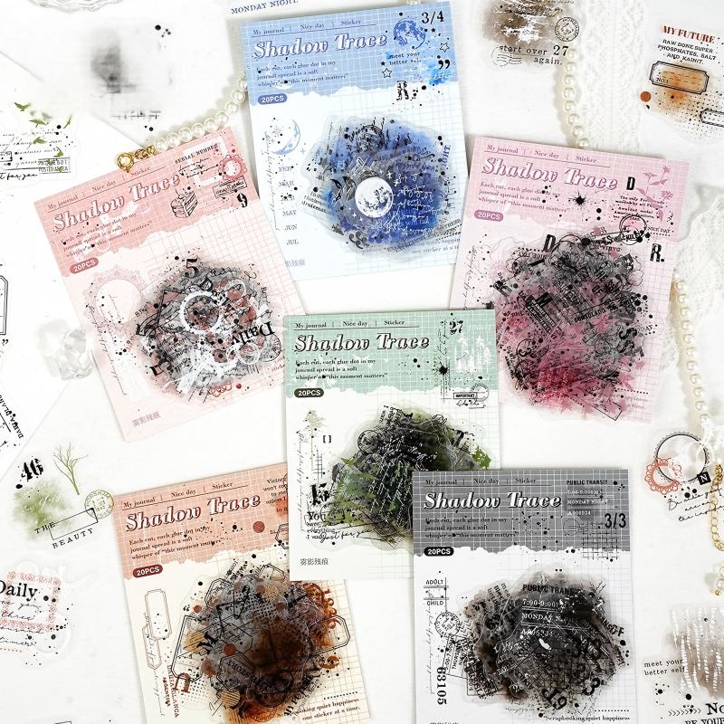 1113 Vintage PET sticker -20Pcs each pack