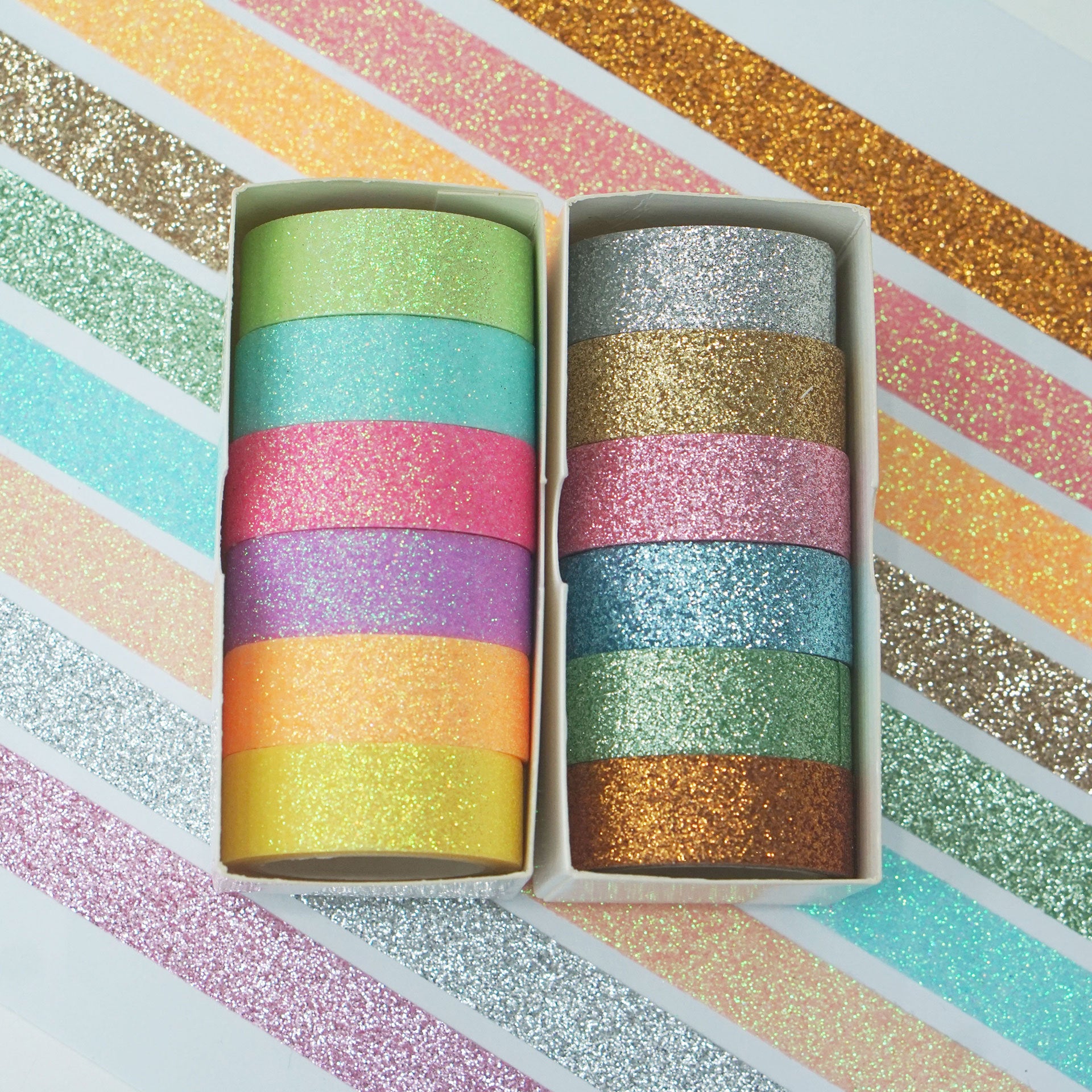 0625 Shiny Washi Tape Set 6 rolls 1.3cm*3m