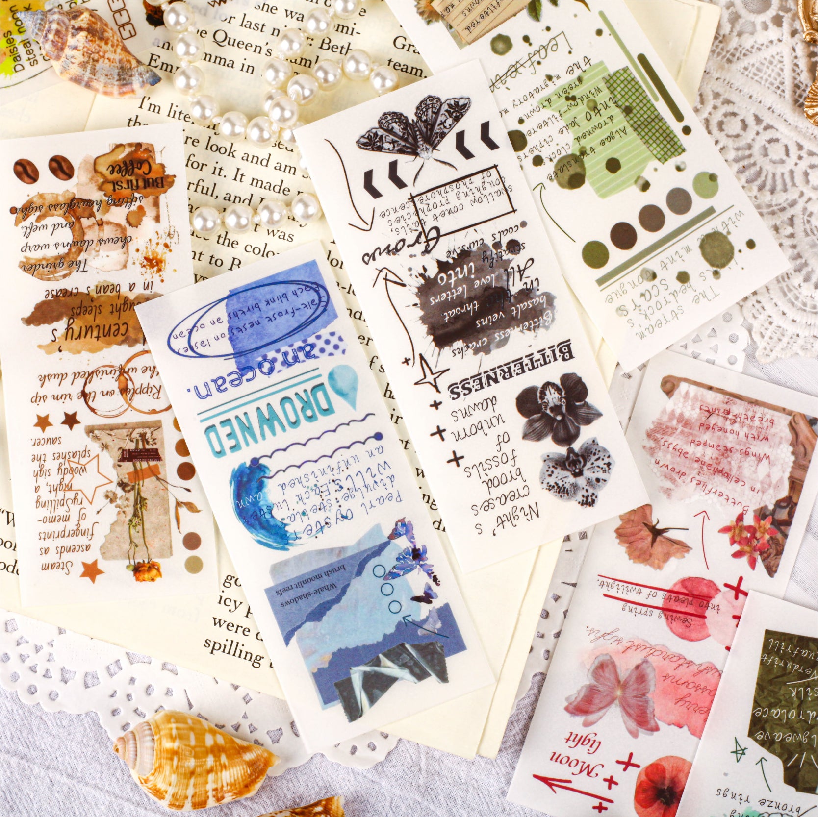 0522 Writing and ink transfer Sticker -3Pcs each pack