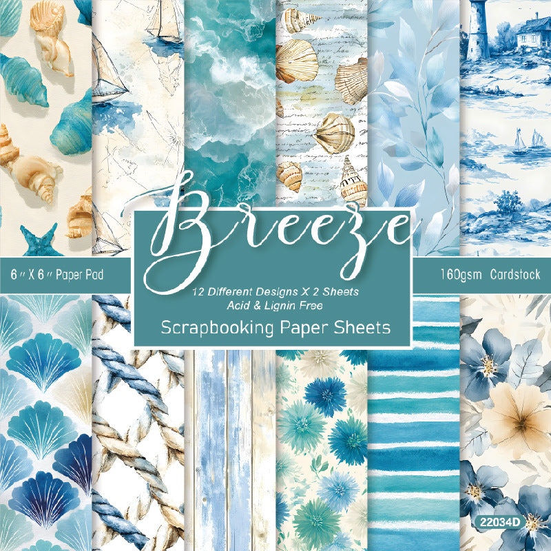 Breeze Background Paper 22034D -24Pcs each pack