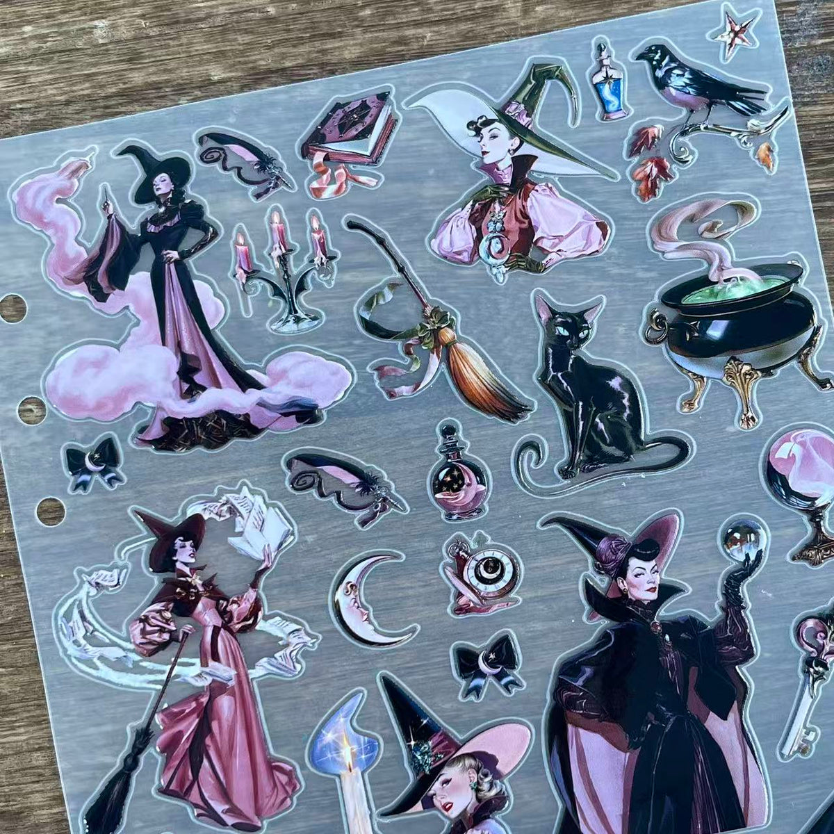 3D Witch (A) PET Sticker 1 Pcs