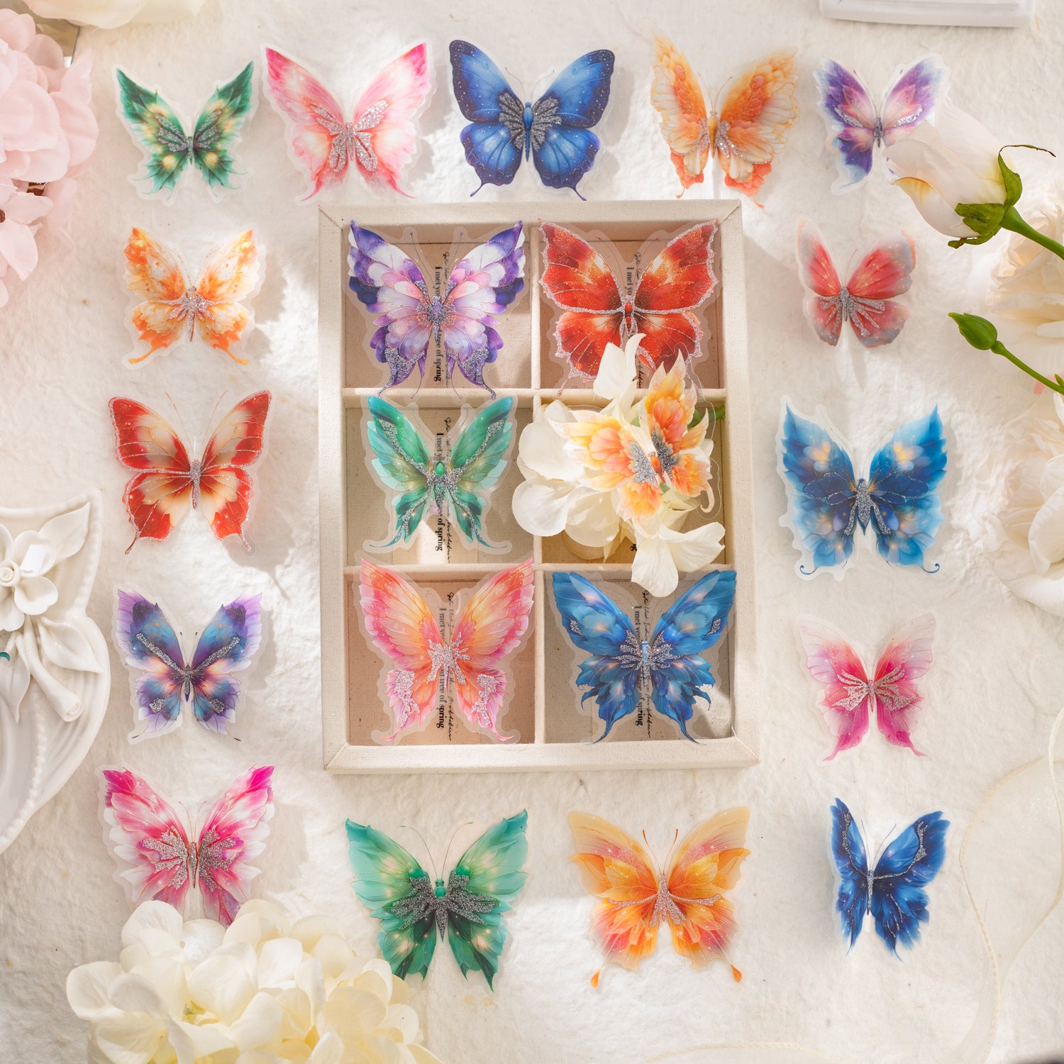 0826 Butterfly PET Sticker -20Pcs each pack