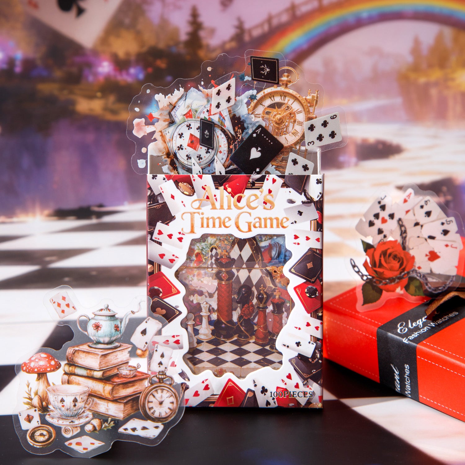1103 Alice's Time Game PET sticker -100Pcs each pack