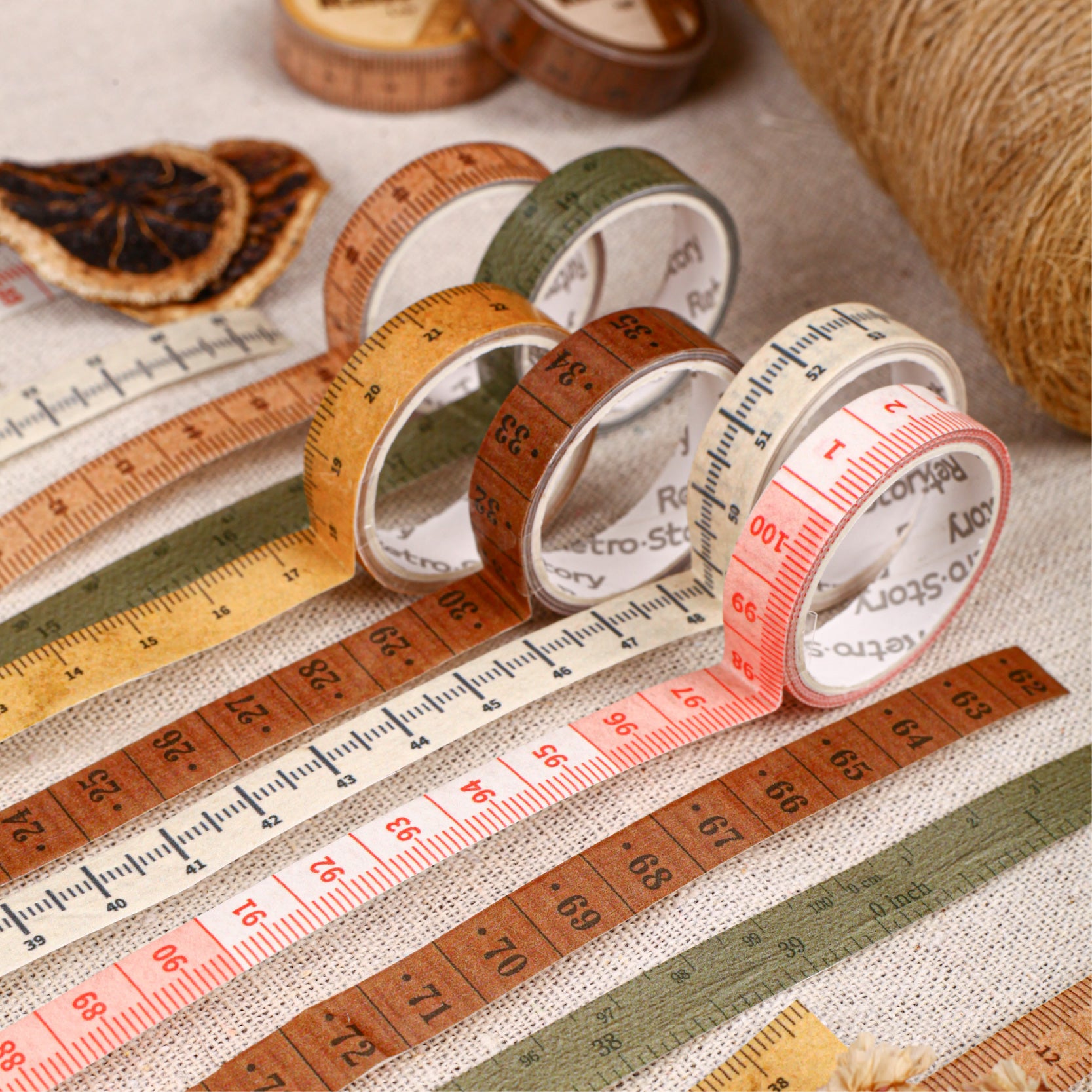 1112 Vintage ruler Washi Tape -1cm*3m