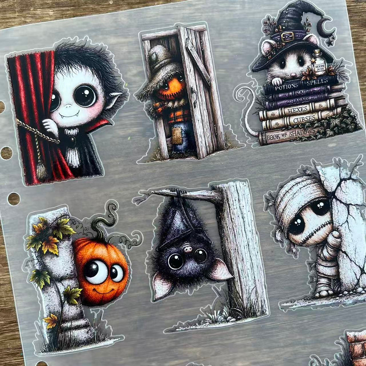 3D Peeking Ghost PET Sticker 1 Pcs