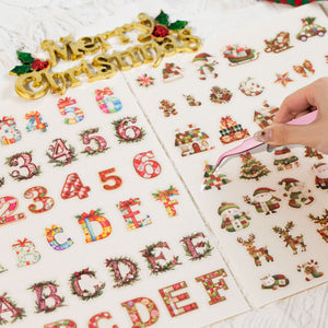 Christmas letter stickers
