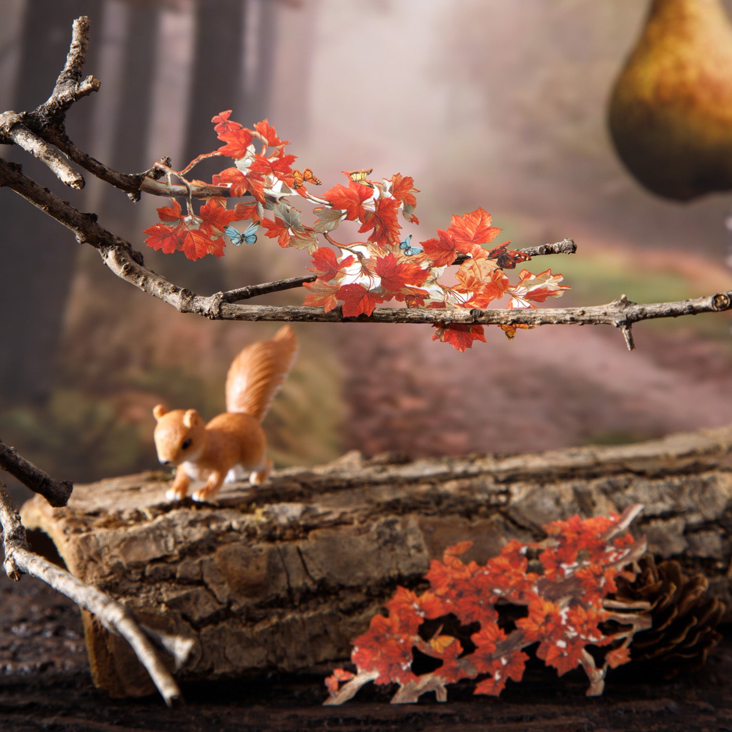 Four seasons on the branches Solid sticker -20Pcs each pack