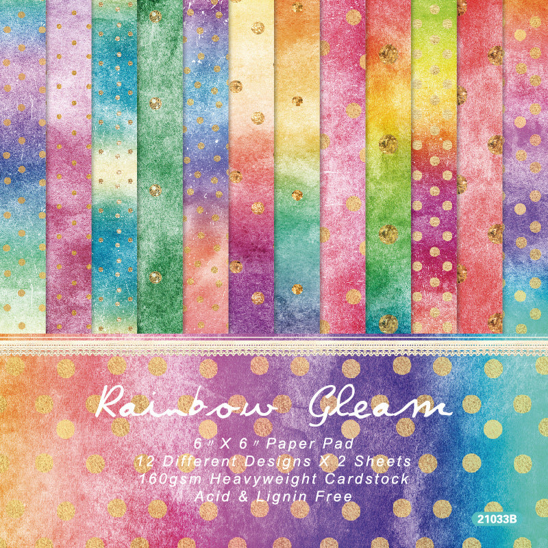 Rainbow Gleam Background Paper 21033B -24Pcs each pack