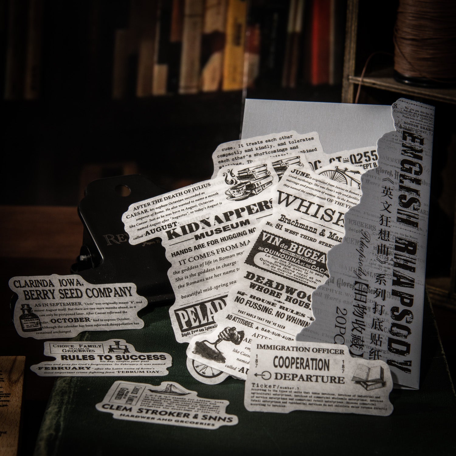 0527 Vintage letter Washi Sticker -20Pcs each pack