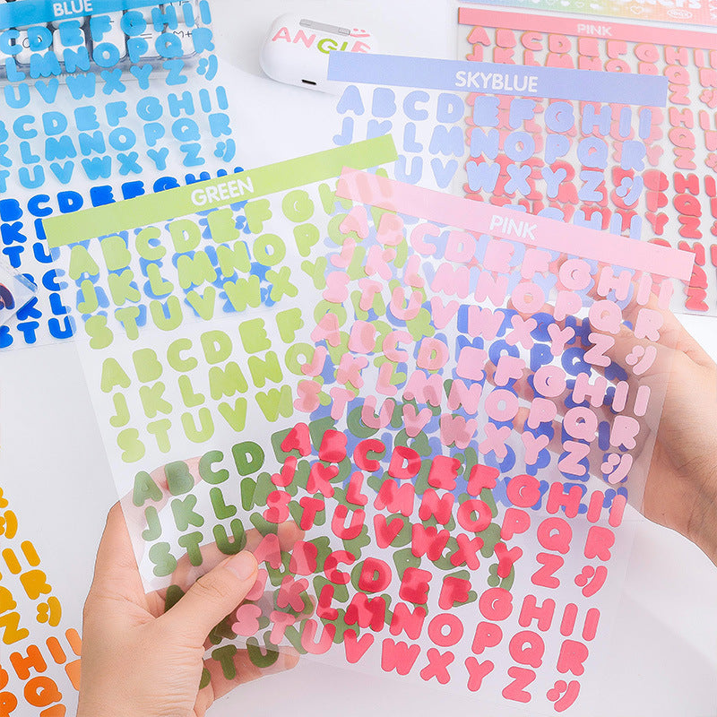 0611 Letter PET sticker -8Pcs each pack