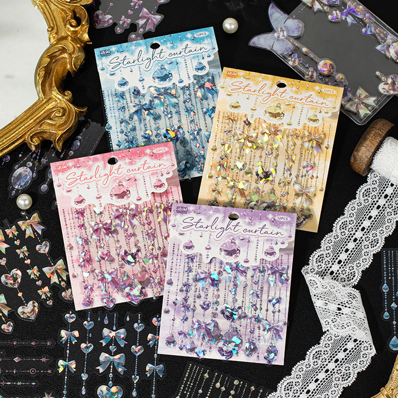 0531 Star Diamond PET Sticker -12Pcs each pack