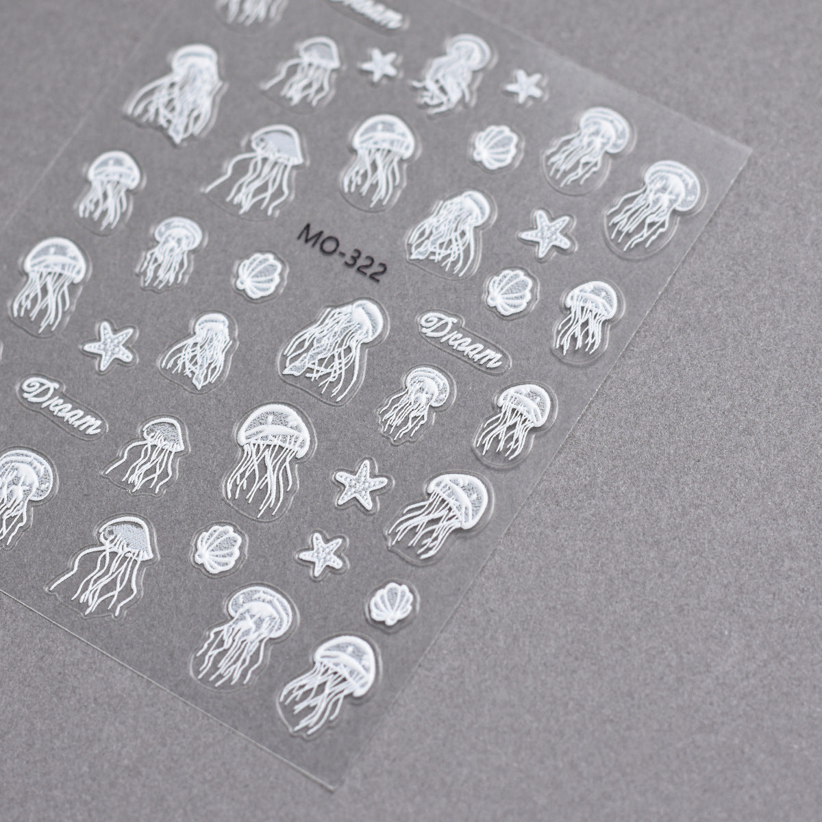 M309- Jellyfish Mini Embossed sticker 1 Pcs