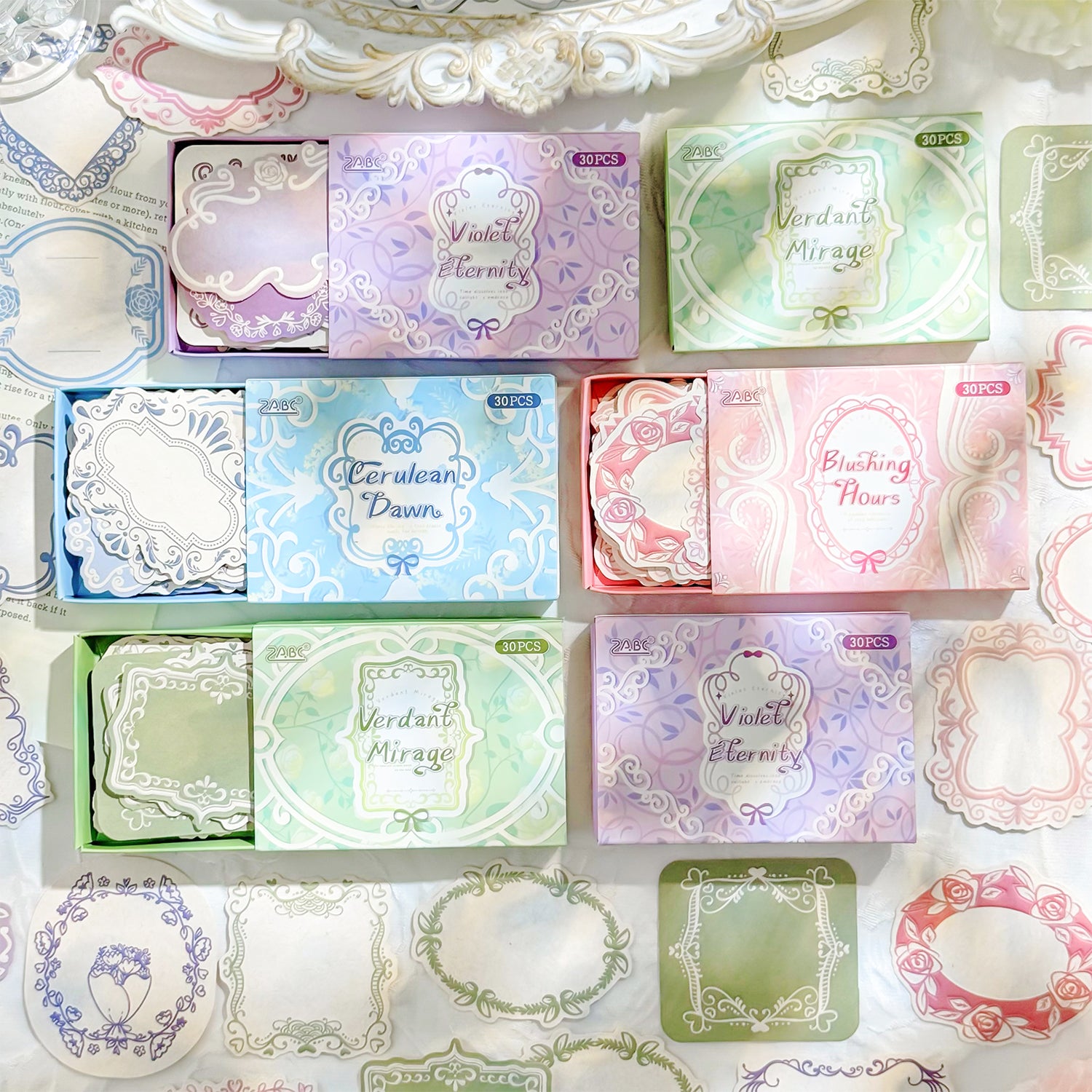 0816 Vintage border sticky notes paper -30Pcs each pack