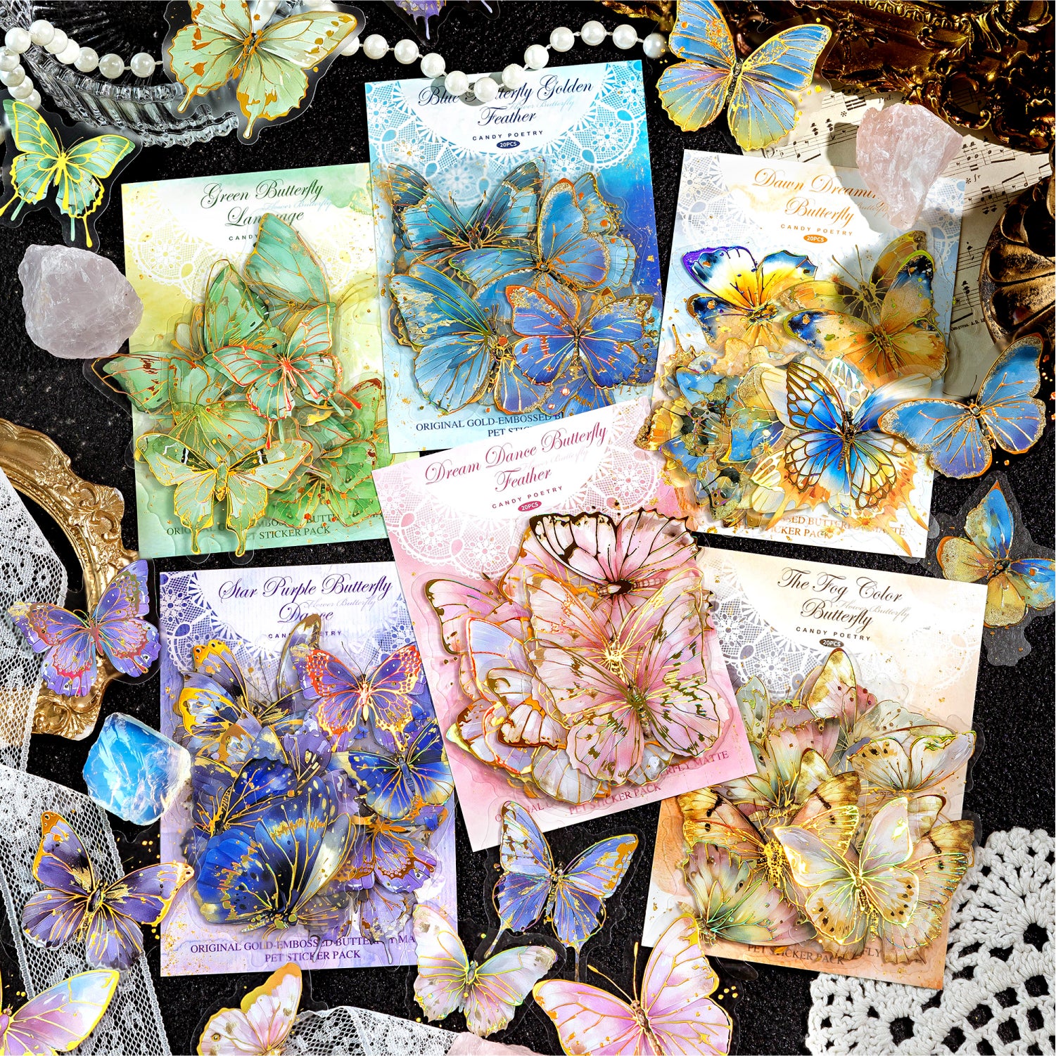 0809 Butterfly Sticker -20Pcs each pack