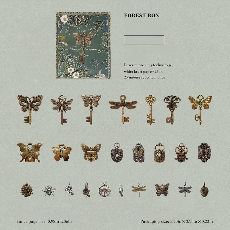 0927 Mysterious Code Book Solid Sticker -25Pcs each pack