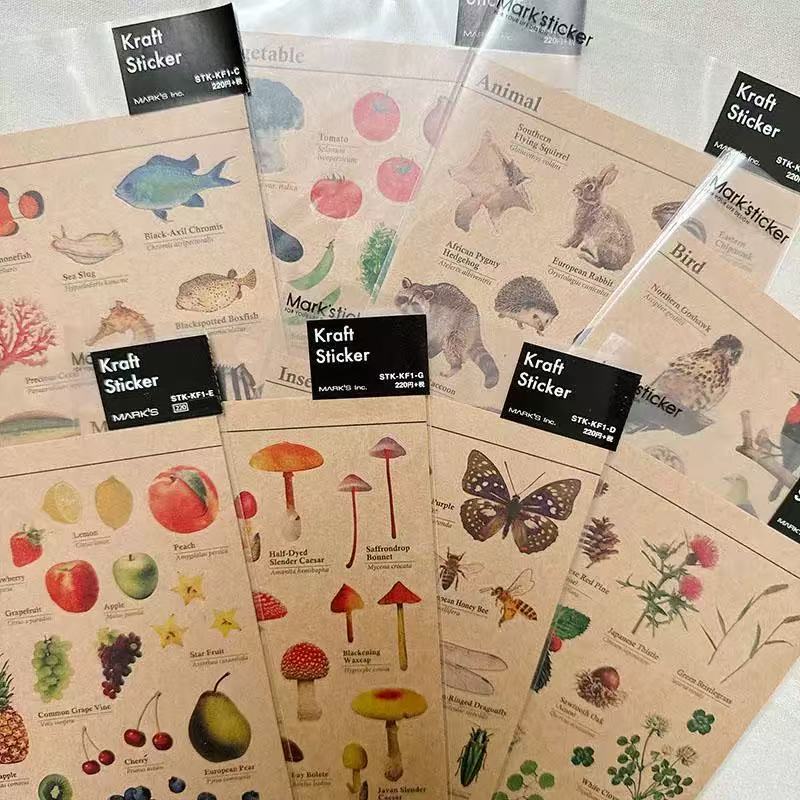 0620 Vintage illustration sticker -1Pcs each pack