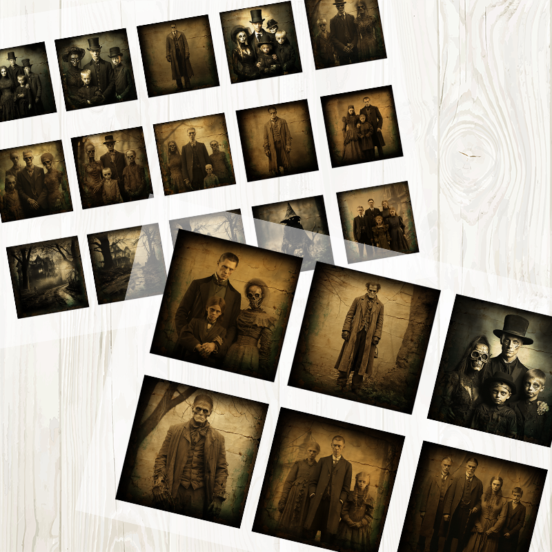 A4 Halloween pictures matte PET pre-cut large sticker 1 pack 2 sheets