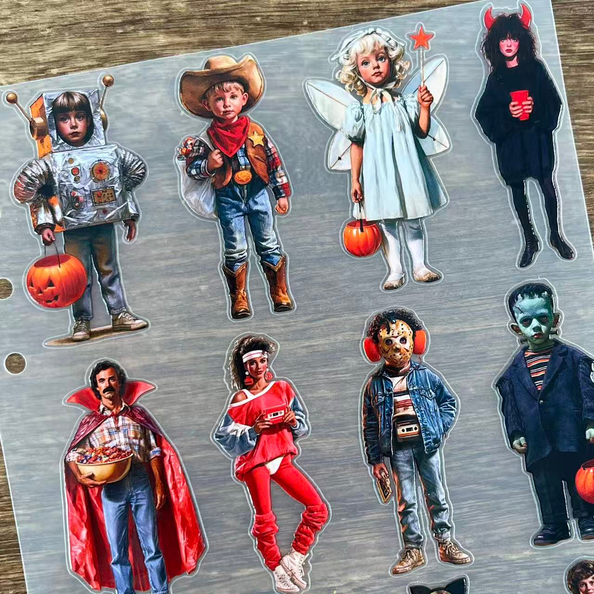 3D Halloween Characters PET Sticker 1 Pcs