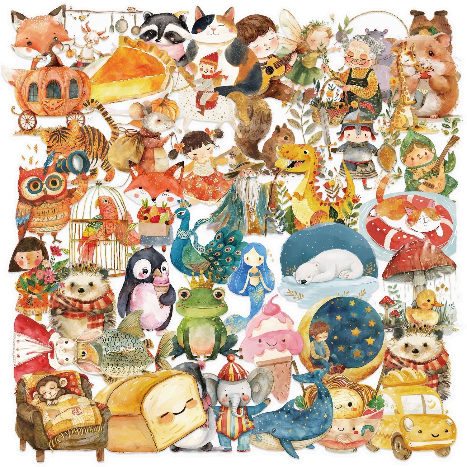 0614 50 Cartoon fairy tale PET sticker