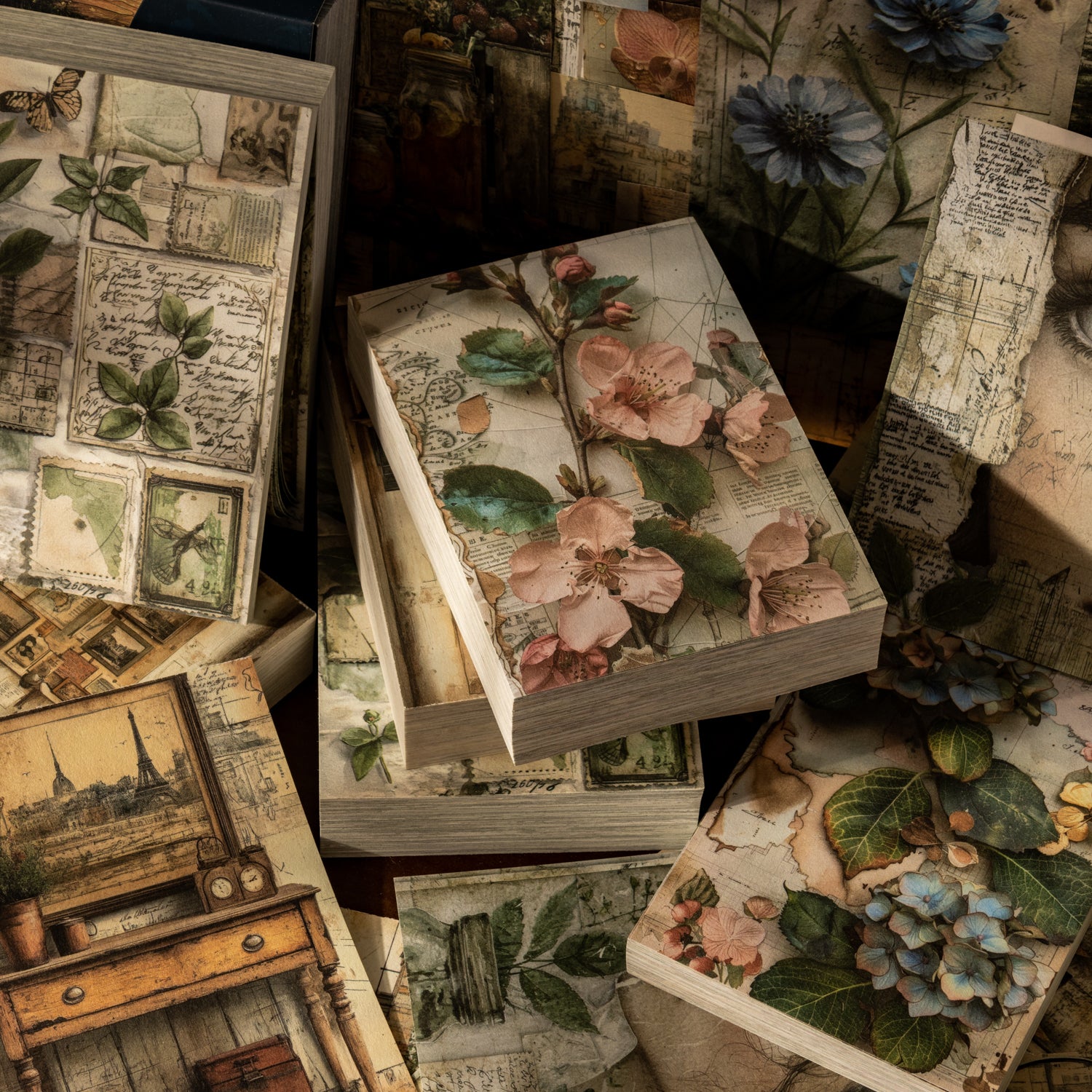 0528 Vintage plant material paper -200Pcs each pack