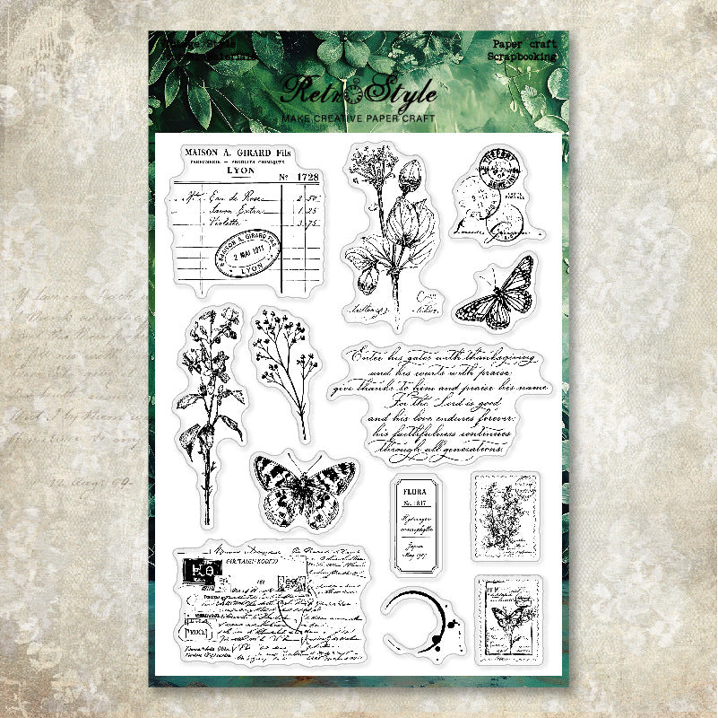 Vintage background Stamp (15 x 20 cm)