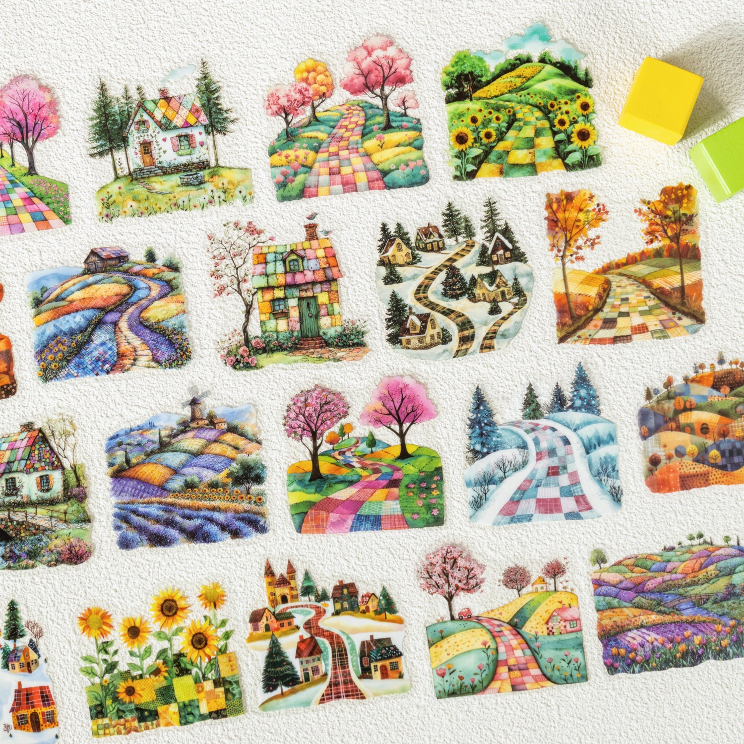 0615 Four seasons PET sticker -20Pcs each pack