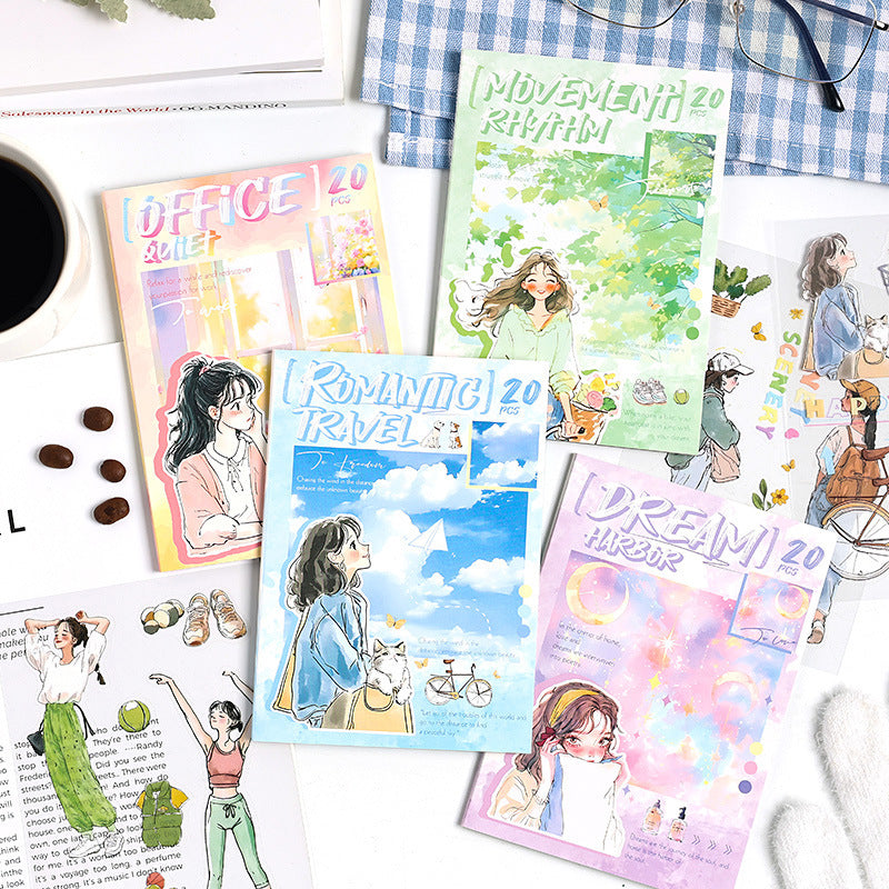 0324 Chasing the Ordinary Series Sticker -20Pcs each pack