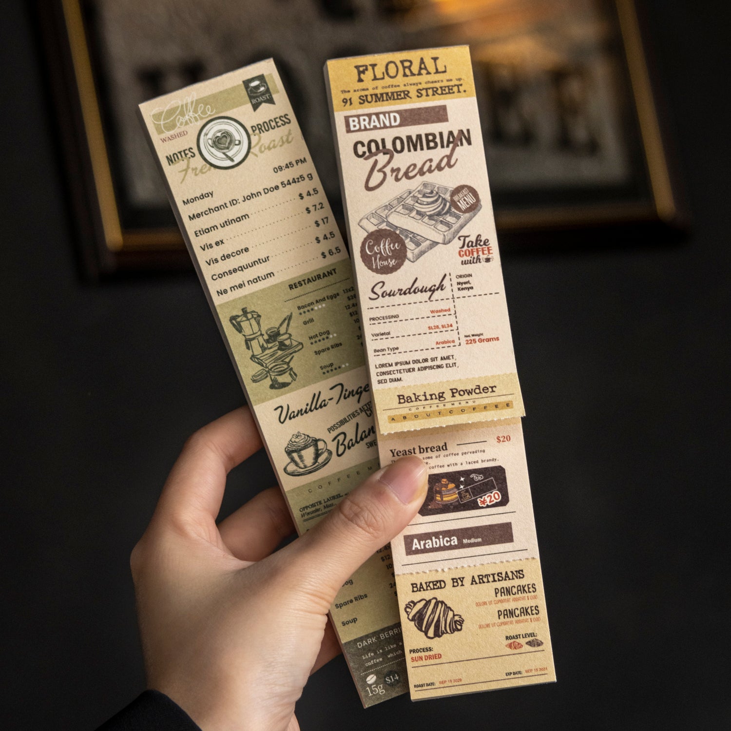 1229 Coffee-themed sticky notes paper -50Pcs each pack