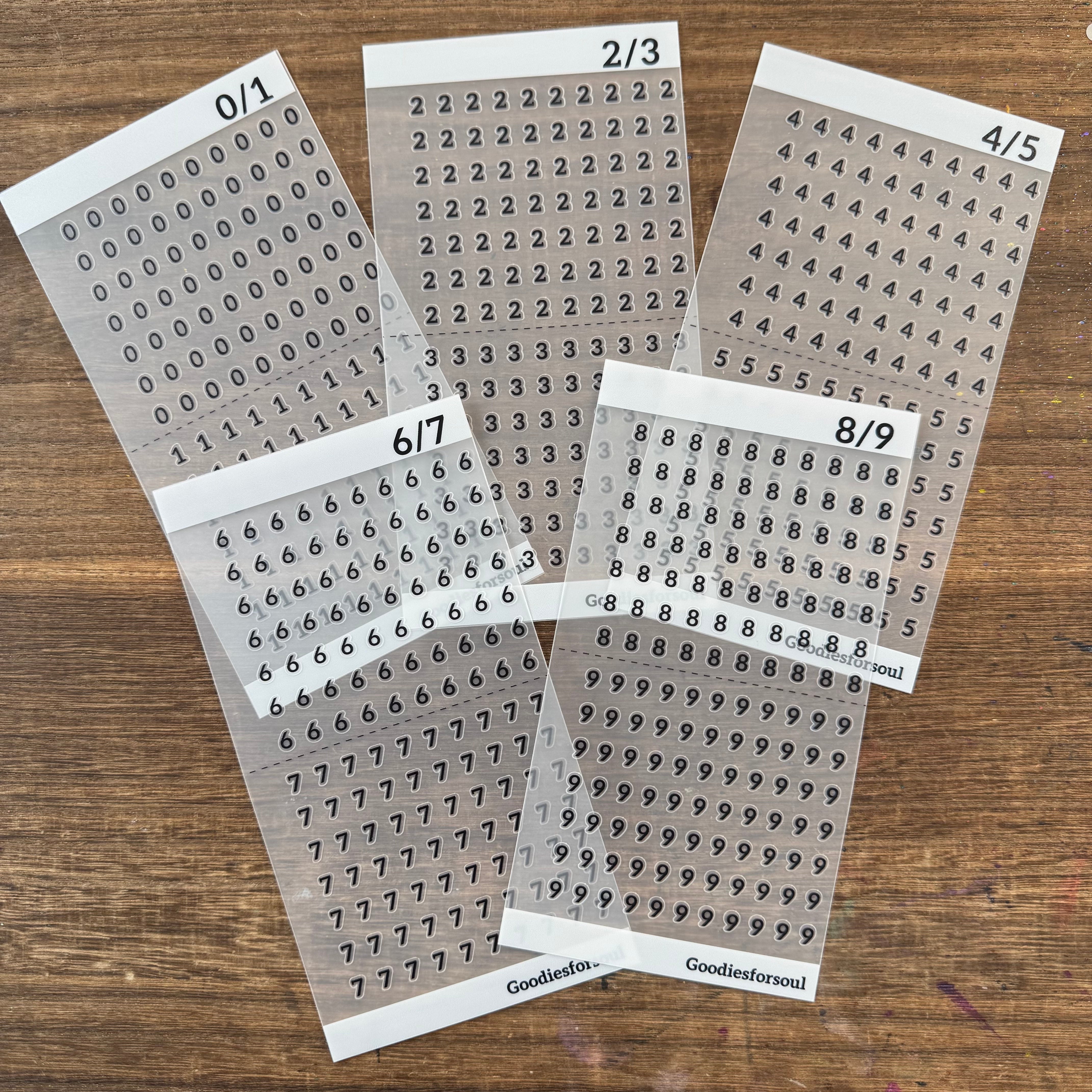 Number PET sticker *can be stored in A6 binder