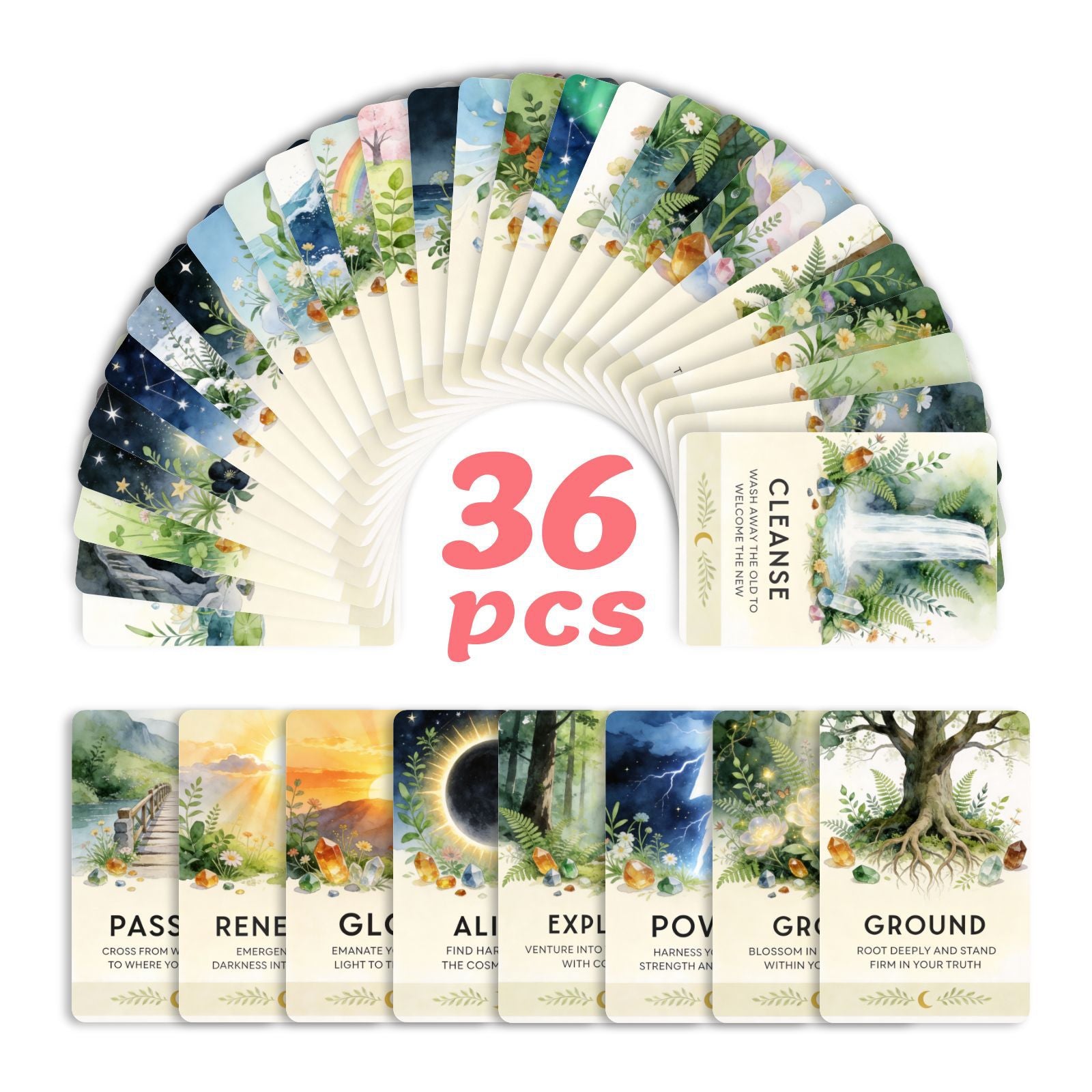 Natural Oracle Cardstock 36pcs (2.36 × 3.5 inch)