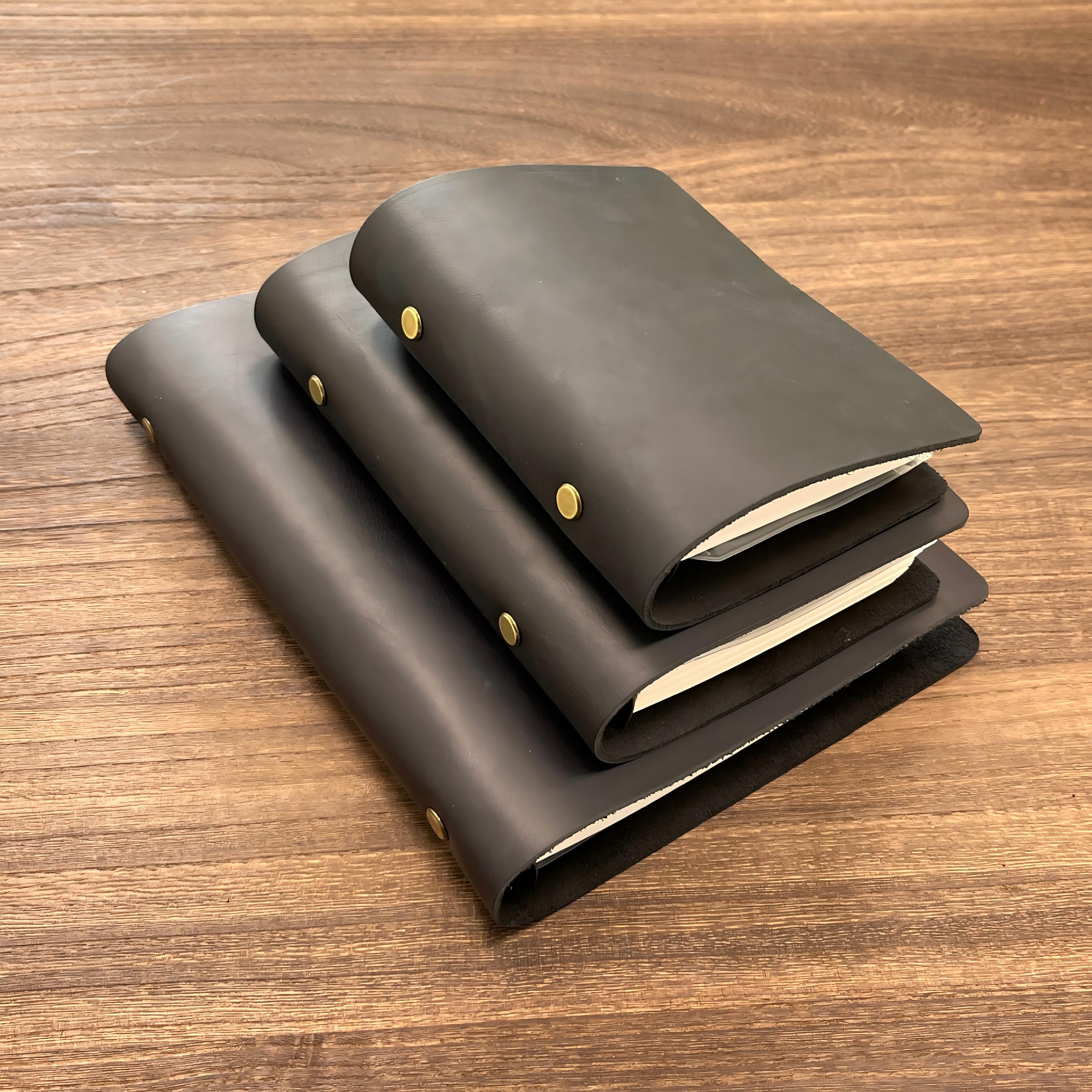 Black leather journal A5/A6/A7