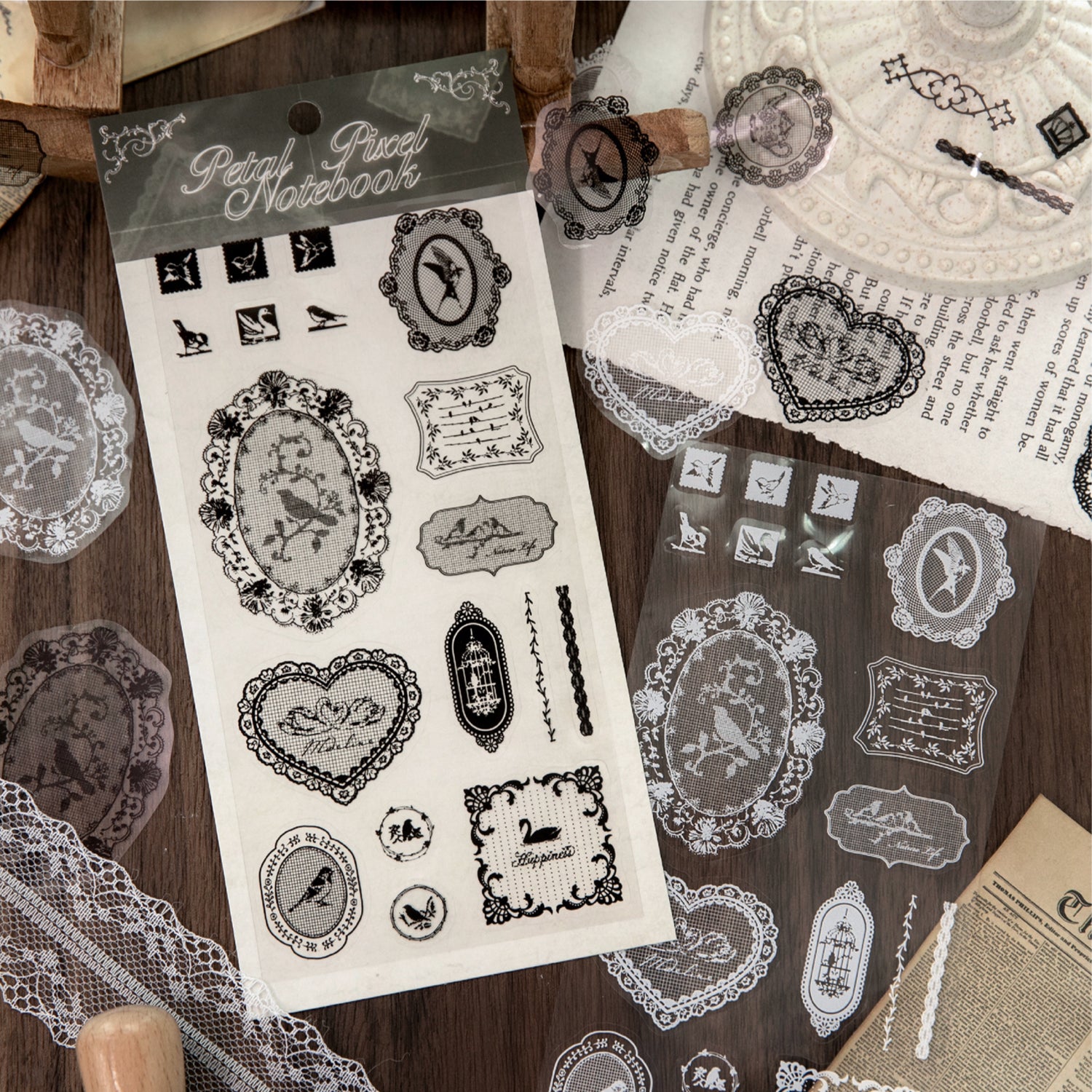 Pixel Lace PET Sticker -2Pcs each pack