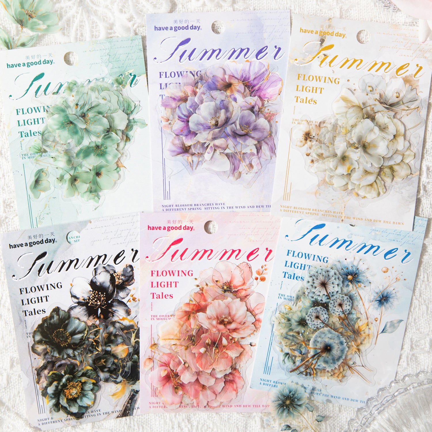 0630 Flowers PET sticker -15Pcs each pack