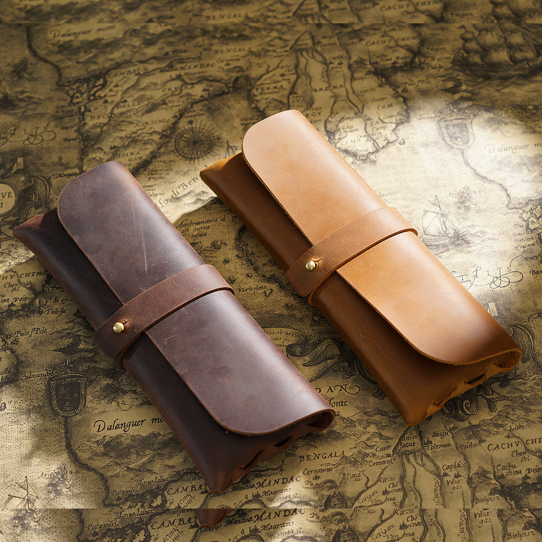 0703 Vintage Leather storage purse *There will be natural leather marks