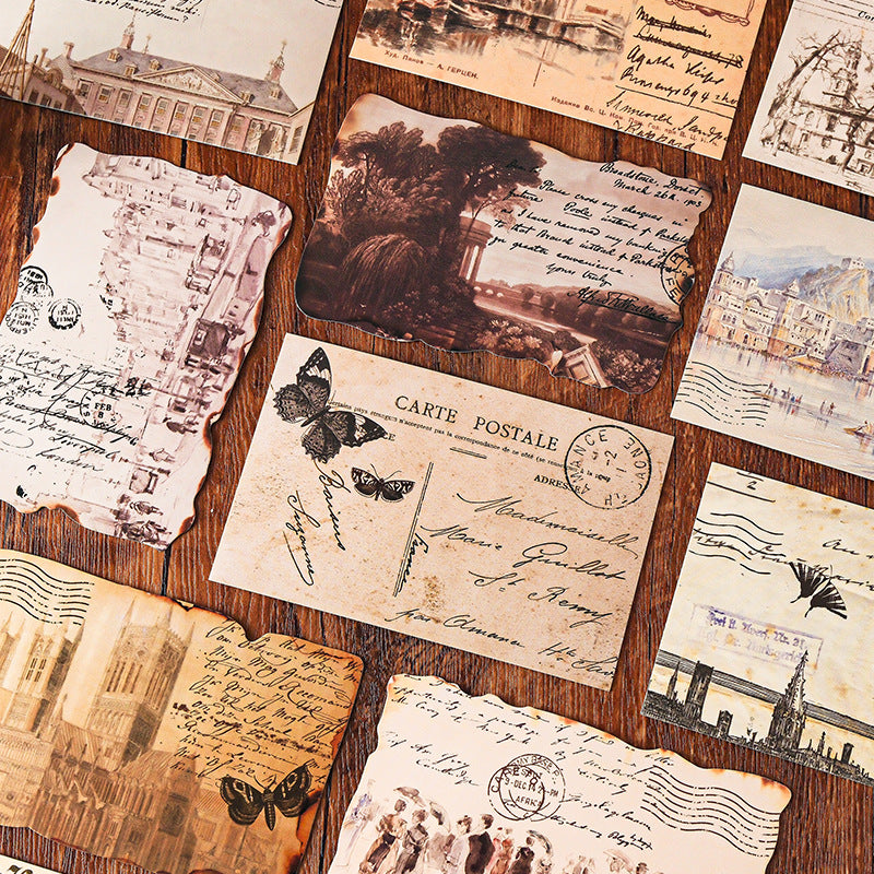 Vintage Architecture Postcards -30Pcs each pack