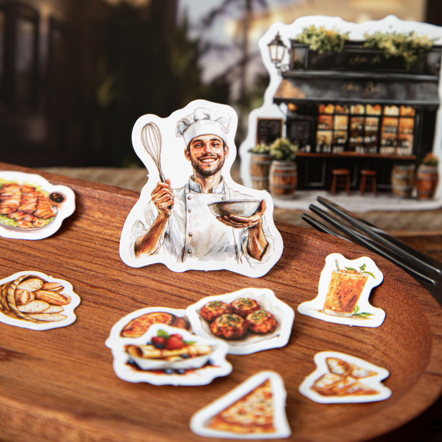 0715 World cuisine sticker -40Pcs each pack