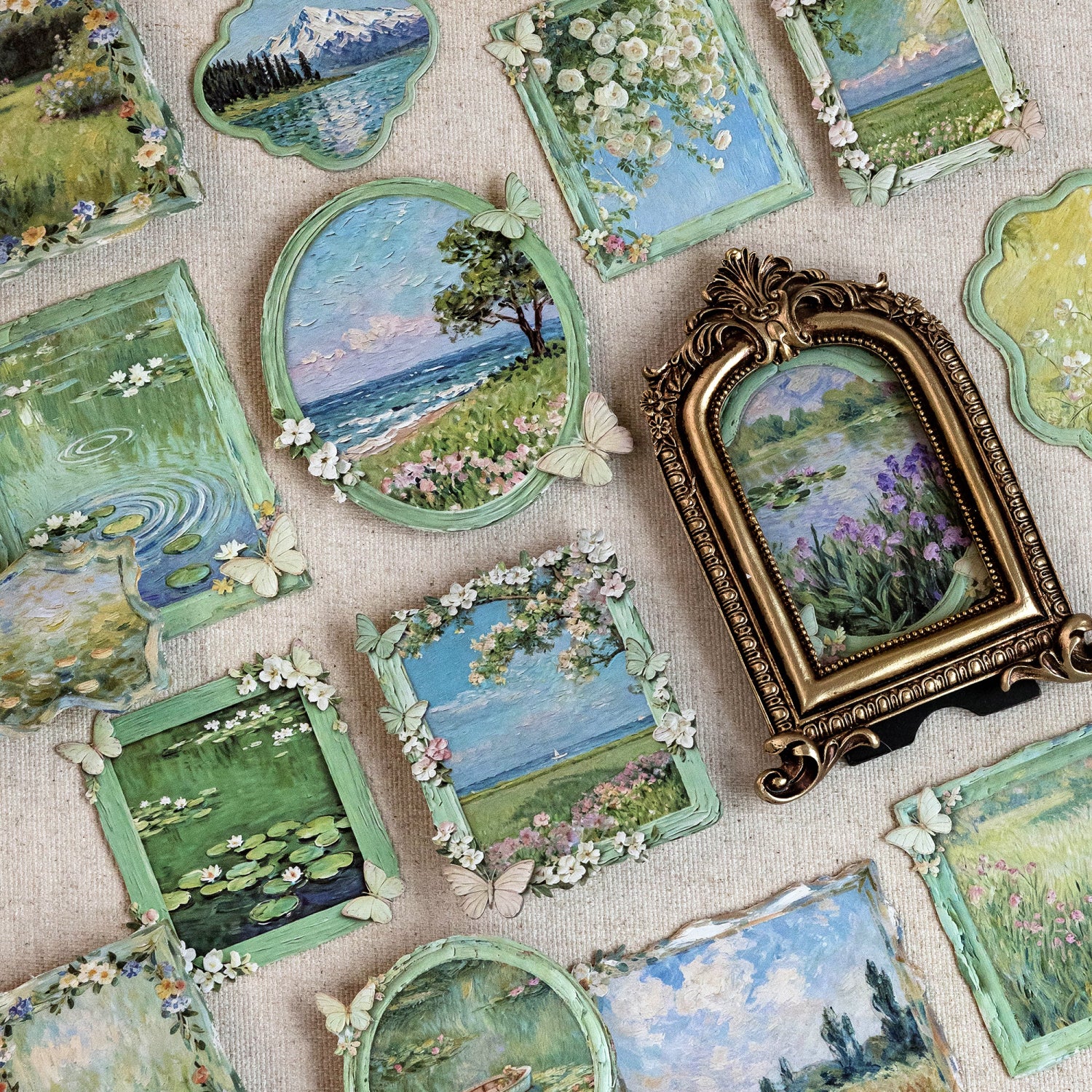 Monet Frame Cardstock Stickers -15Pcs each pack