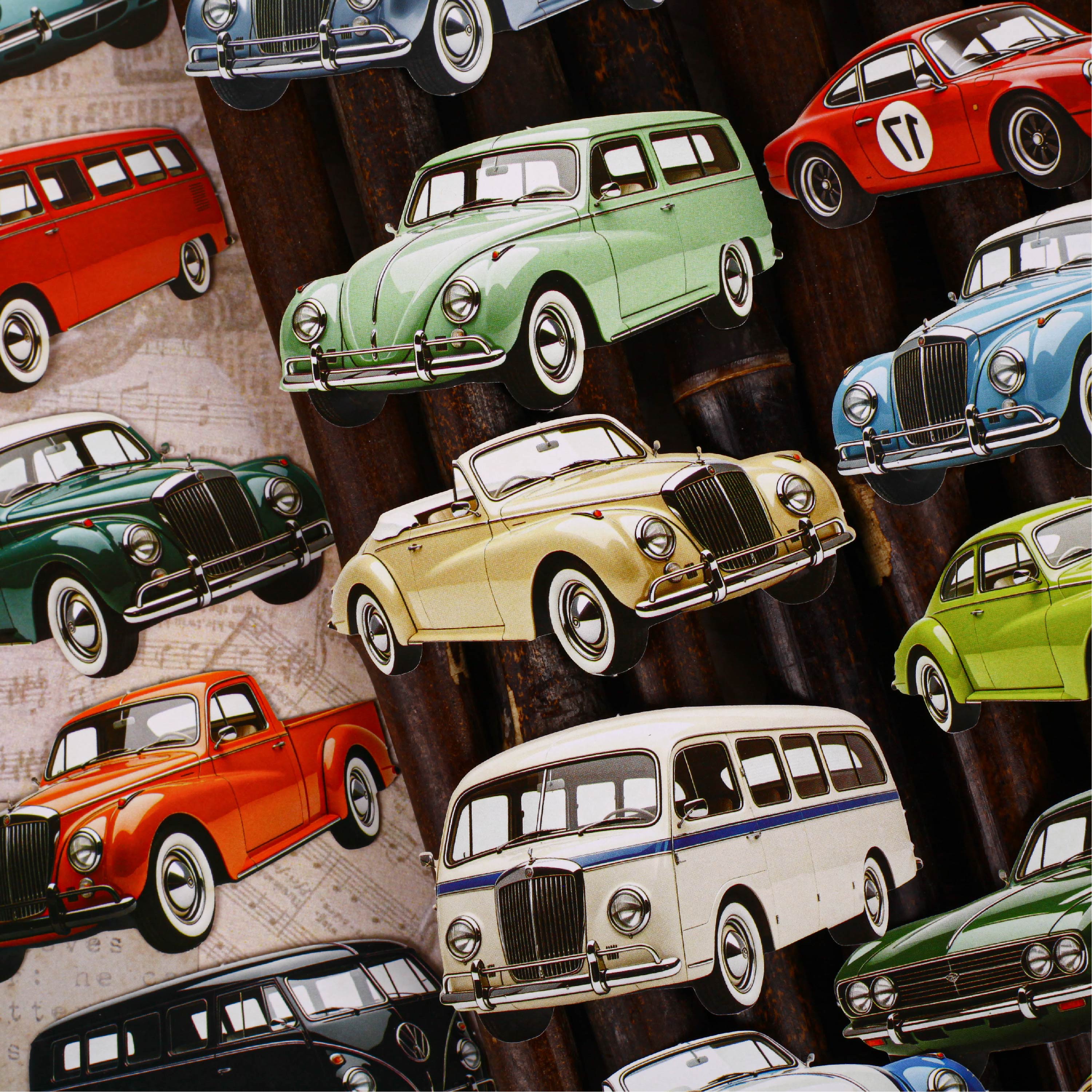 Vintage Vehicle Collection Cardstock Stickers -10Pcs each pack
