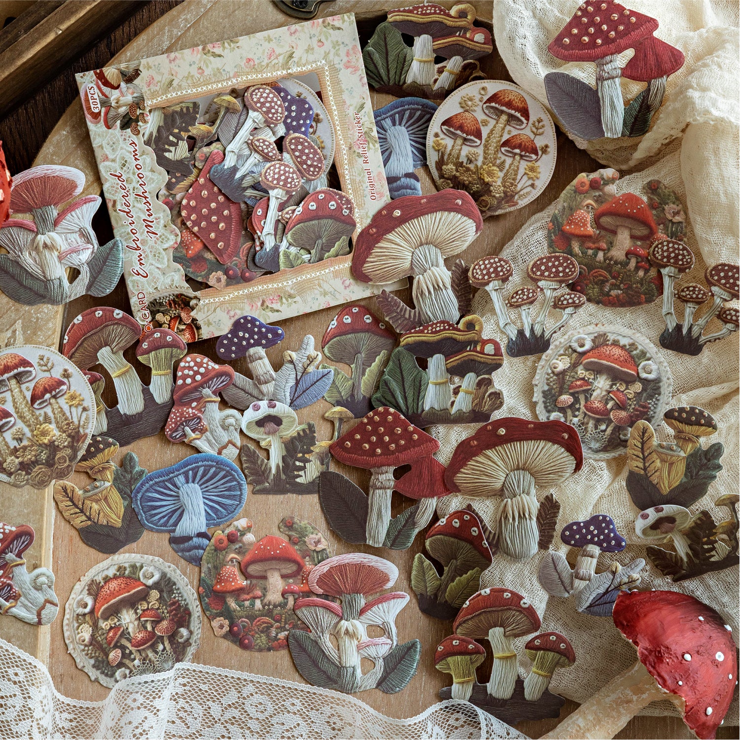 0718 Embroidery Solid sticker -30Pcs each pack