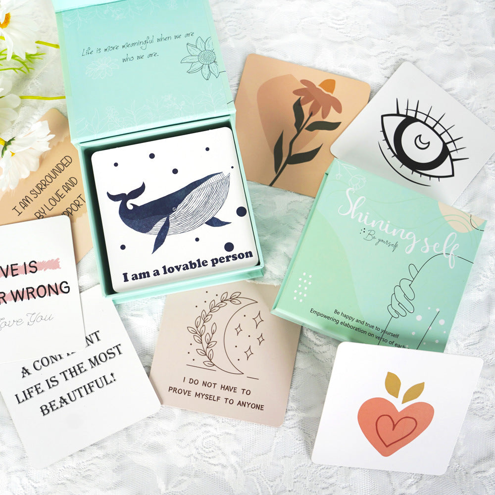 0802 50pcs Motivational greeting cards 10cm*10cm